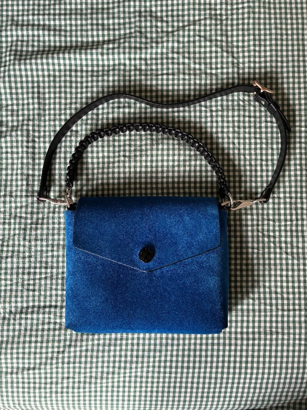 Rag & Bone Atlas Convertible Shoulder Bag in Blue Suede